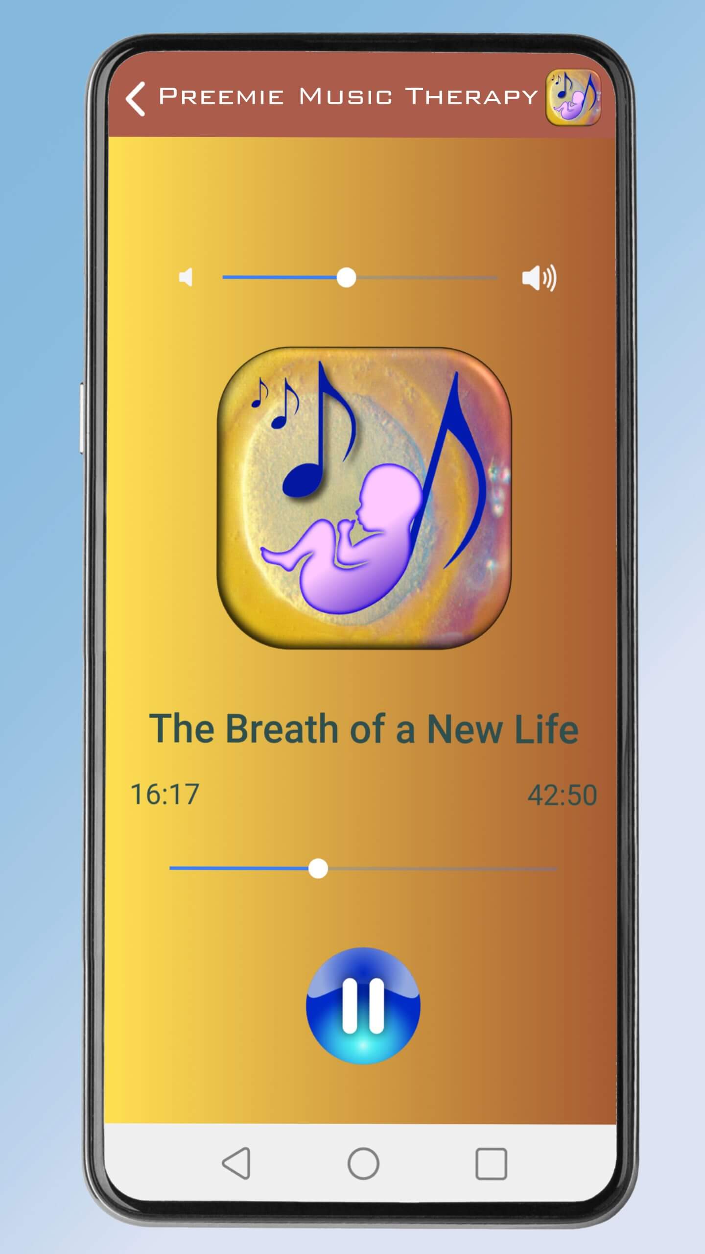 Music therapy app for premature babies, suitable to use at the hospital and at home.